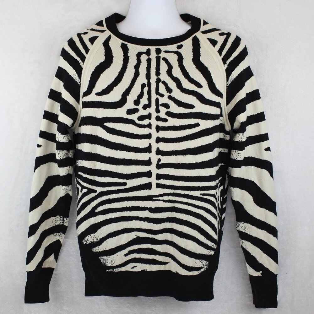 A.L.C Zebra Print Wool Blend Thick Sweater (Size 6)